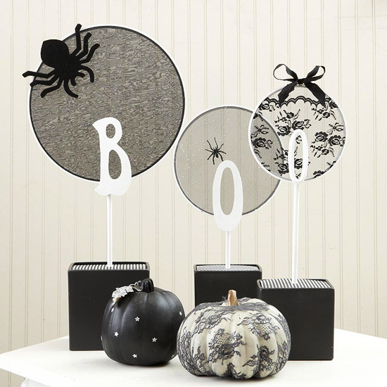 Geisterhaft Deko Geschenke-am Halloween Spitze-schwarz Spinnenweben