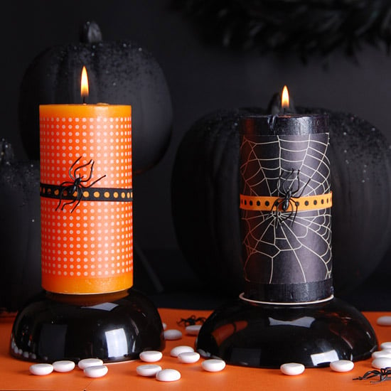 Halloween Kerzen-Lichter Netz Spinne-dekorieren Bastelideen