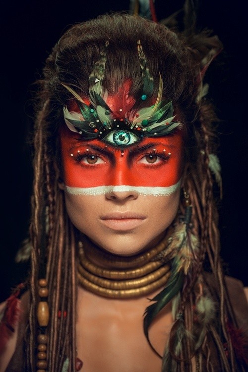 Schminke Pocahontas Indianerin Kostüm