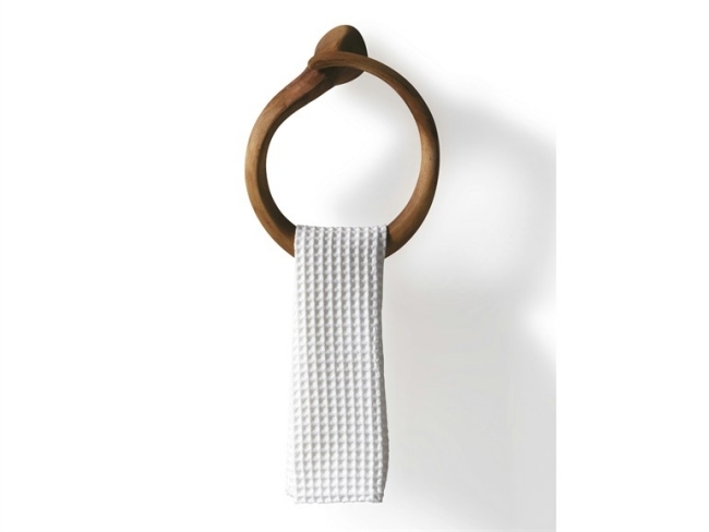 Handtuchhalter Ring-Holz rustikal-Ideen bad Möblierung