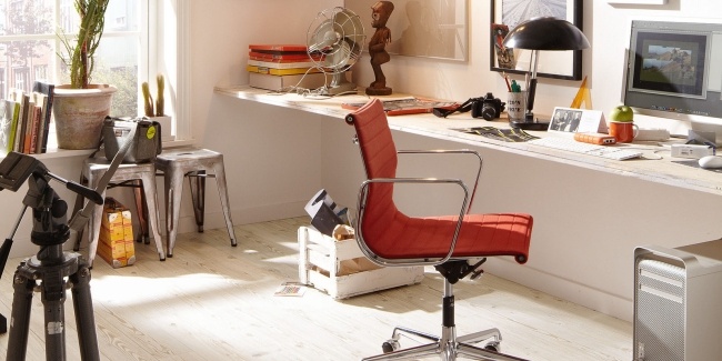 Helle-Laminat Böden verlegen stuhlrollenfest Muster Home-Office-design 