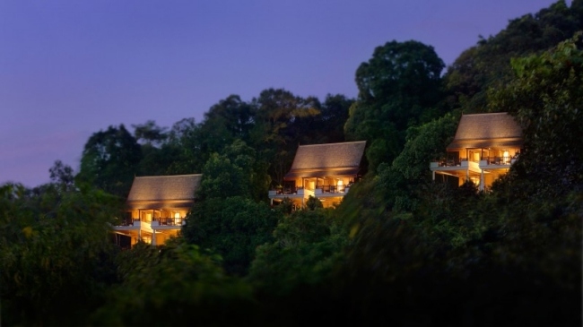 Hill-Villa Pangkor Laut Resort-Malaysia Reise Ziele am Hang-Ozeanblick