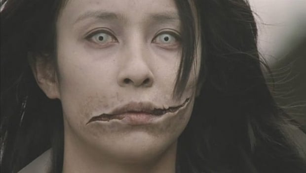 Japan inspirierte Halloween Schminke Horrorgeschichten Kuchisake Onna