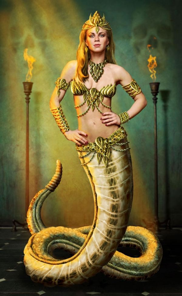 Königin Reptilien-Lamia Halloween Myth-Kostüm Ideen