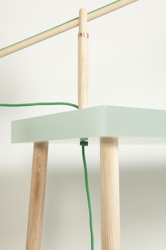 Moderne Design-Möbel Büroeinrichtung-Eichenholz Tischleuchte-integrierte versteckte Kabelführung