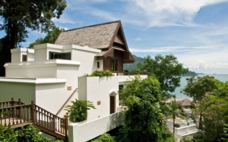 Moderne Villa-am Hand-MIt Ozeanblick-Pangkor Laut-Resort Luxus Top Reiseziel