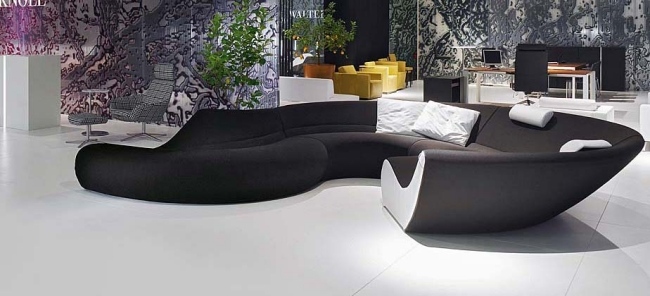 Modernes Sofa-Set fließende Form-Konfiguration individuell Circle Dekokissen