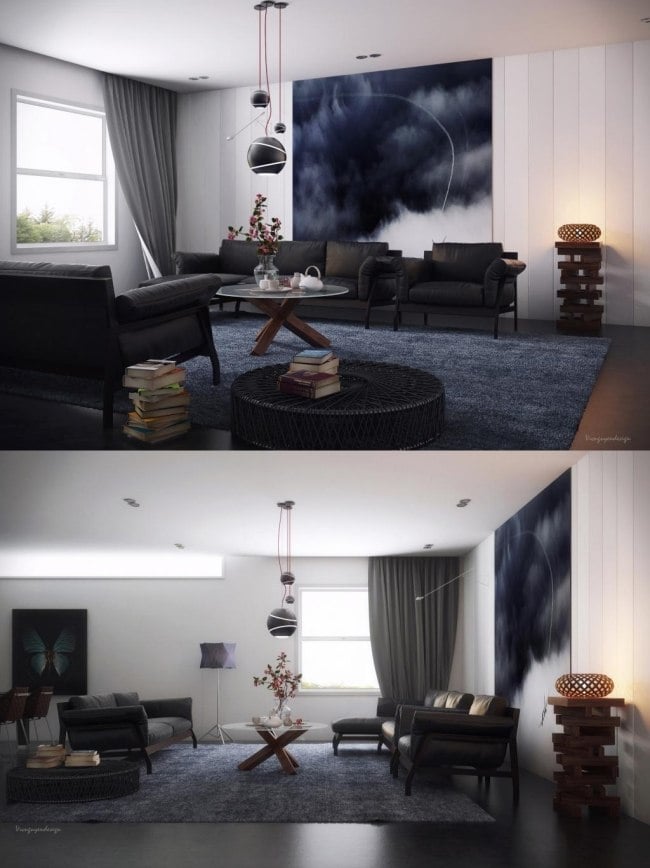 Männlich Dekorieren Wohnzimmer Möbeldesign Kreation 3d Vic Nguyen