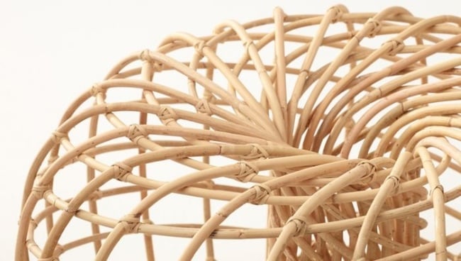 Möbelgeflecht Nest Hocker-cane line faser skandinavisches Design-indonesische-Handwerkskunst