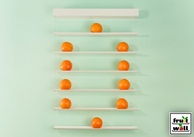 Orangen Obst Wandregal Ordnung Küche