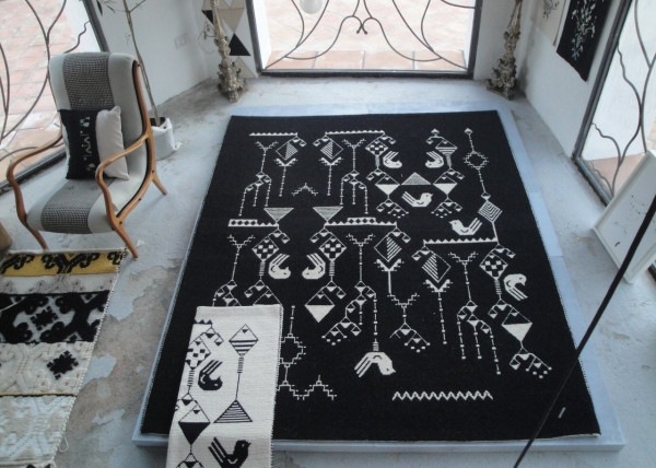 Pibiones Webkunst traditionell auf Sardinien Mio Karo-Teppich Design