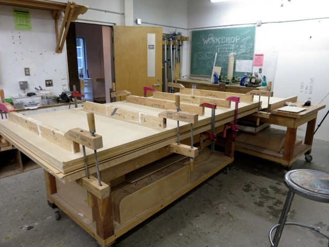 Ripple Tisch Herstellung Laminierungsart-Holzbearbeitung Corelam kanadische Birke