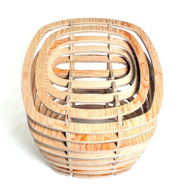 Slinky Feder-Sessel Design-Holz Segmente-montiert modulare Struktur