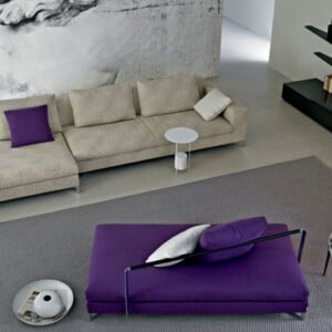 Sofa Set lila moderne Einrichtung coole Idee