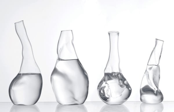 Transparente Karaffen-Glas filigran geformt Design-Waren 