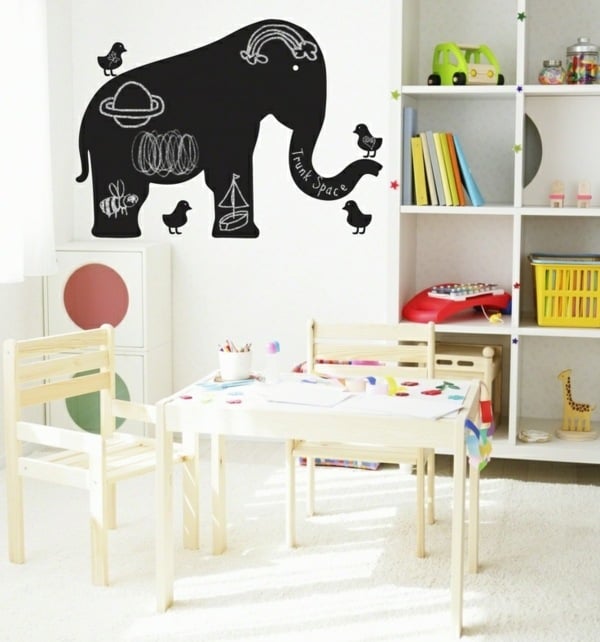 Wandsticker Tafelfarbe Kinderzimmer süße Dekoration