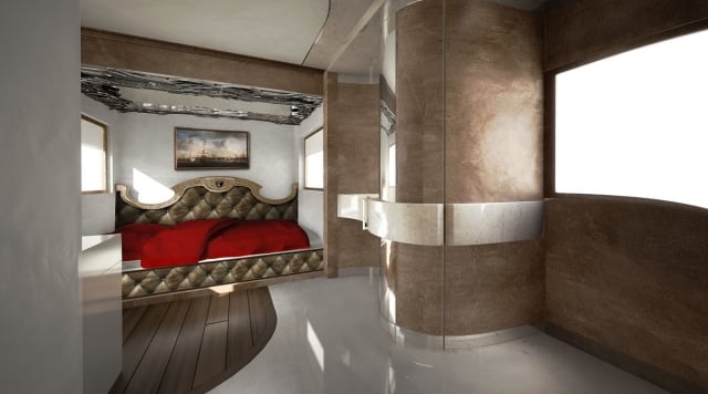 Wohnmobil futuristisch Design-Luxus Einrichtung-Schlafbereich eleMMent Palazzo