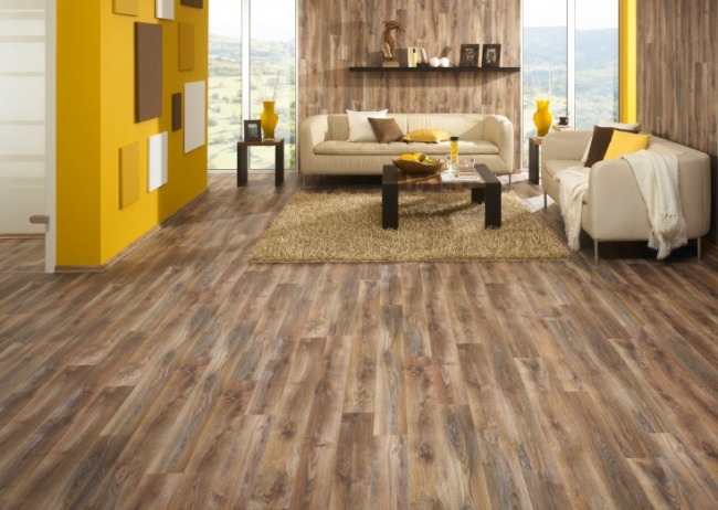 Wohnzimmer moderne Fußbodenbeläge Holz-Laminat Parkett Verlegen