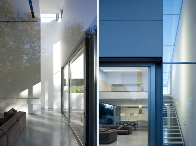 Zeitgenössisches Haus lichtdurchflutet-moderne Architektur-Verglasung 