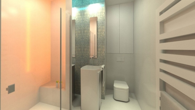 badezimmer design lichteffekte freistehendes waschbecken dusche