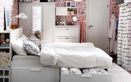 bett-mit-bettkasten-schubladen-kleines-schlafzimmer-mädchen