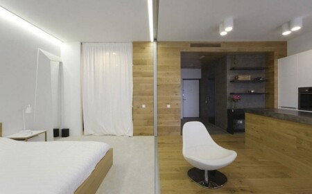 einraum-kleine-wohnung-schlafzimmer-küche-schüebetüren