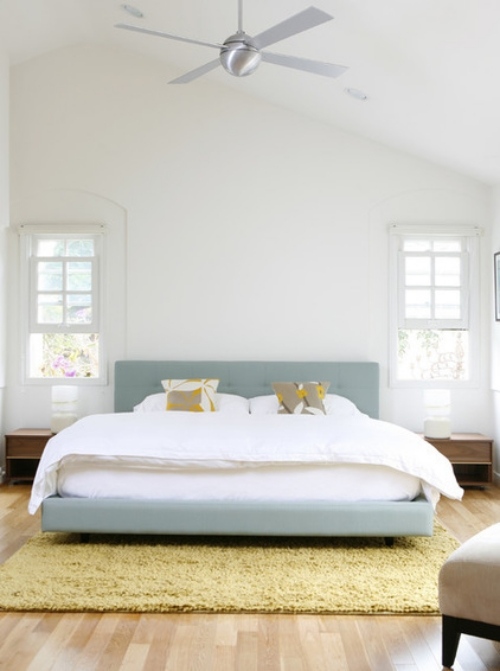 hohe decke gesundes schlafzimmer design ohne pbde