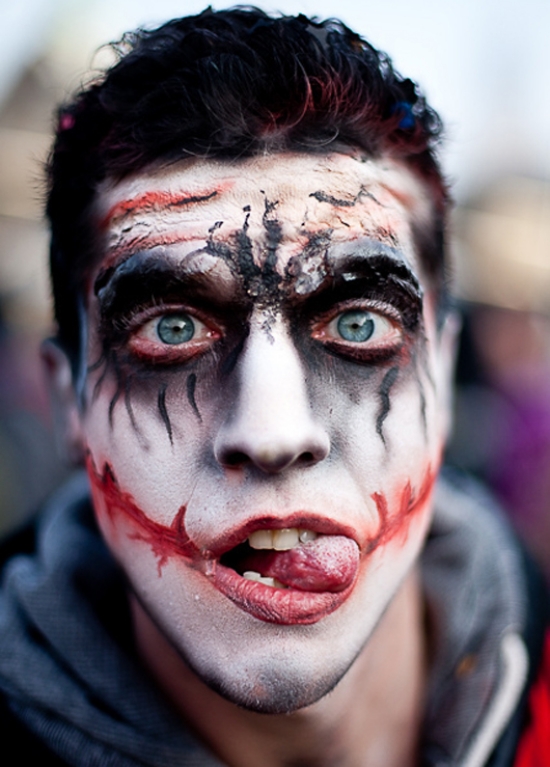 joker-stil-halloween-schmink-ideen-männer