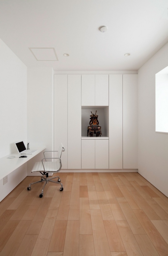 modernes Wohnhaus tokyo arbeitszimmer weiß