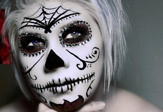 sugar skull halloween schmink-ideen für frauen