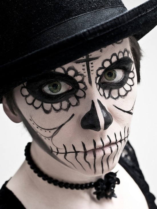 sugar skull makeup halloween schmink-ideen für frauen