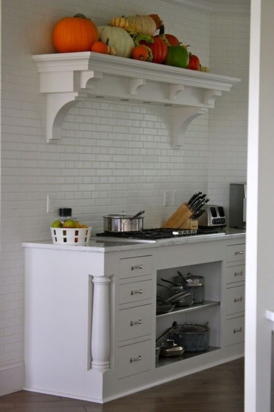 weiße küche ideen für herbst dekoration im küchen interieur