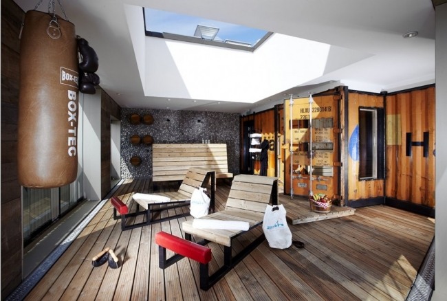 25hours hotel in hamburg dach sauna fitness design