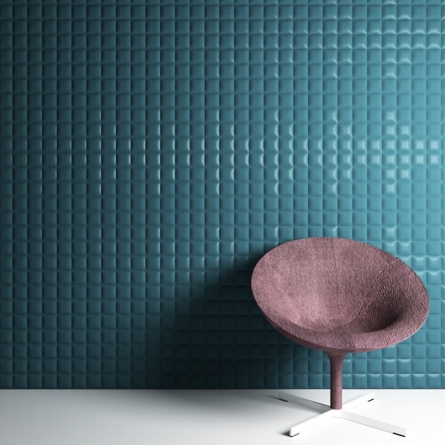 3d-Wand Paneel Design-Moderne Textur Blau Pixelige struktur-Trapuntino