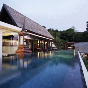 Exterieur-Moderne Luxus Ferienvilla Außen Pool schwimmanlage