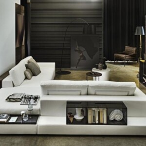 Attraktive Möbel-Mehrzweck Sofa-Weiß Polster-Schaumstoff Beistelltisch eingebaut