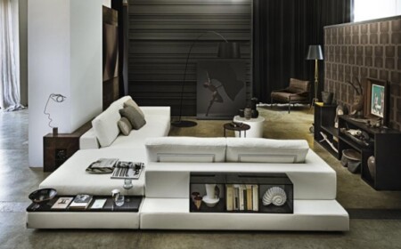 Attraktive Möbel-Mehrzweck Sofa-Weiß Polster-Schaumstoff Beistelltisch eingebaut