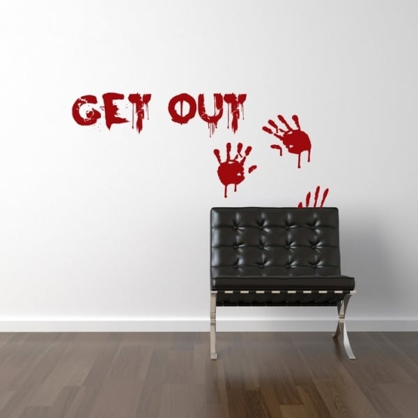Horror Party Blutiger-Handabdruck Wanddeko-Schmuck Ideen-Halloween 