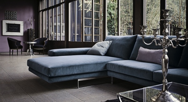 Daybed-Sofa Design Einrichtung Ideen moderne Polsterung-lila indigo-Nuancen Arketipo