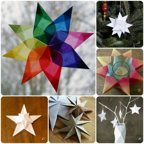 Schmücken zu Weihnachten mit Sternen-Ideen Christbaum-Tisch Tafel Fenster