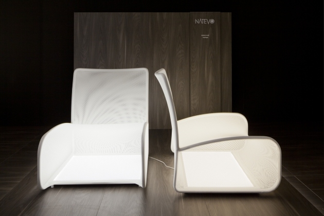Design Sessel netzstoff leuchtend nuvola di luce natevo