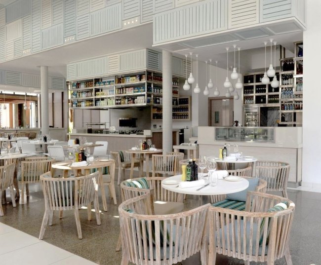 Designer Hotel-Restaurant Buffet Pendelleuchten-Stühle Polster Bar Design