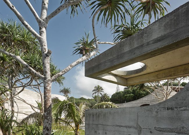 Designhotel passiv abgekühlt villen Betonanlage-Pool Strand-Blicke Südpazifik