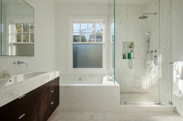  weißes Badezimmer Fenster Luxus Einrichtung