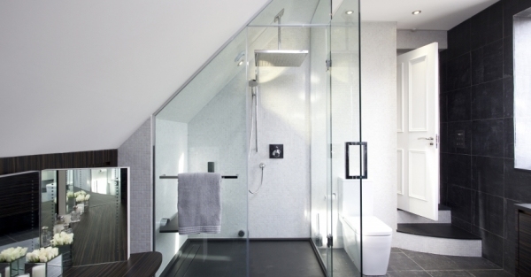 Duschsystem Glaswand Trennelement montierte Handtuchstange-Edelstahl Armatur Design