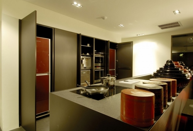Edelstahl Einbauküche Geräte modern luxus-Ausstattung Einrichtung Ferienhaus