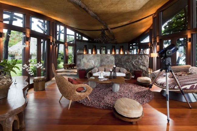 Exotische Innenarchitektur-Kollonialstil Möbel Einrichtung Resort-Laucala Insel