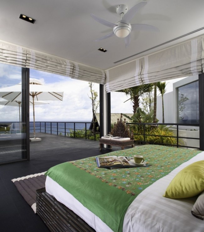 Exotische-Residenz Grün Schlafzimmer-Aussicht-Yin Phuket Thailand