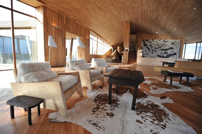 hotel suiten-Design Kuhfell teppiche-Designmöbel Patagonien