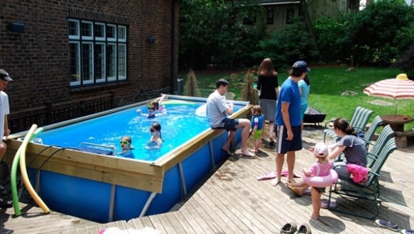 Familien Wasser Spiele-Pool endless unendlich-Garten-anlage